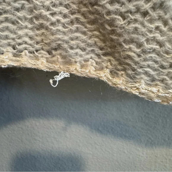 Anthropologie | Far Away from Never |Cream and Gray wool blend sweater - Picture 6 of 9